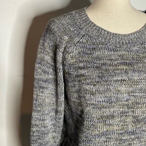 Old Ranch Blue Marled Organic Cotton Crewneck Pullover Sweater Size Medium